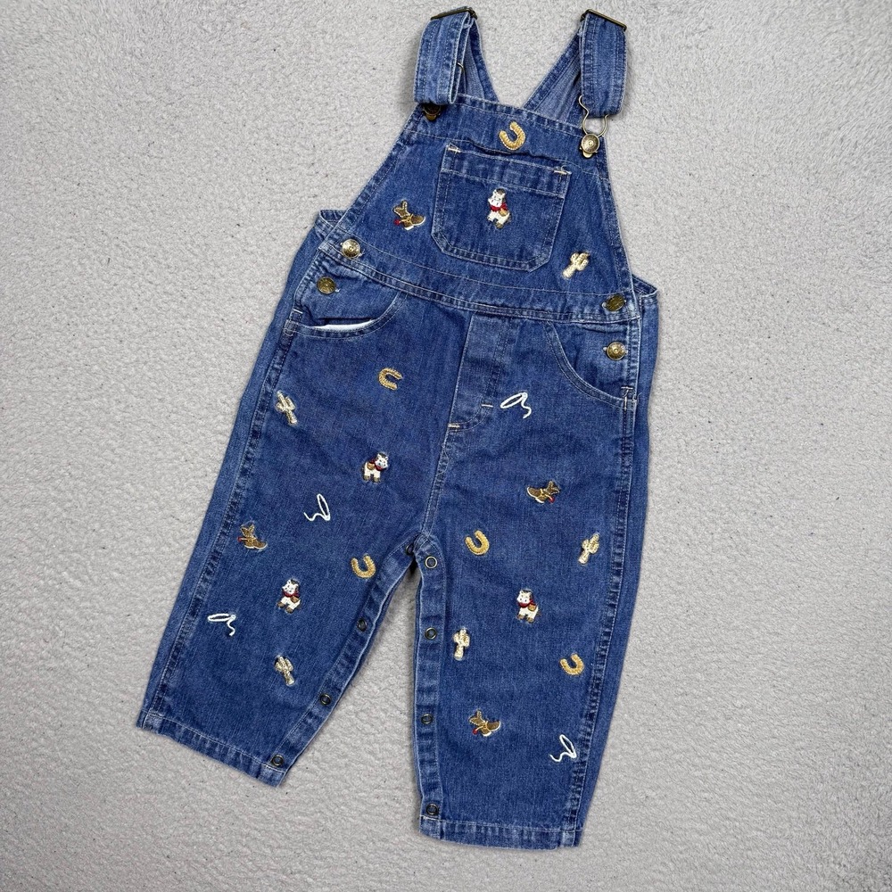 Kids Vintage Y2K Western Themed Overalls